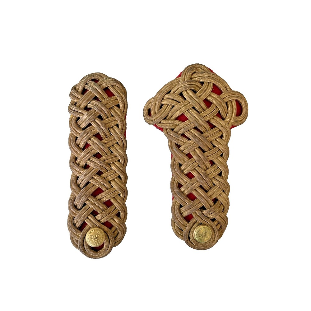 Vtg Pr IOOF Odd Fellows Uniform Shoulder Boards Knots Epaulettes Set of 2